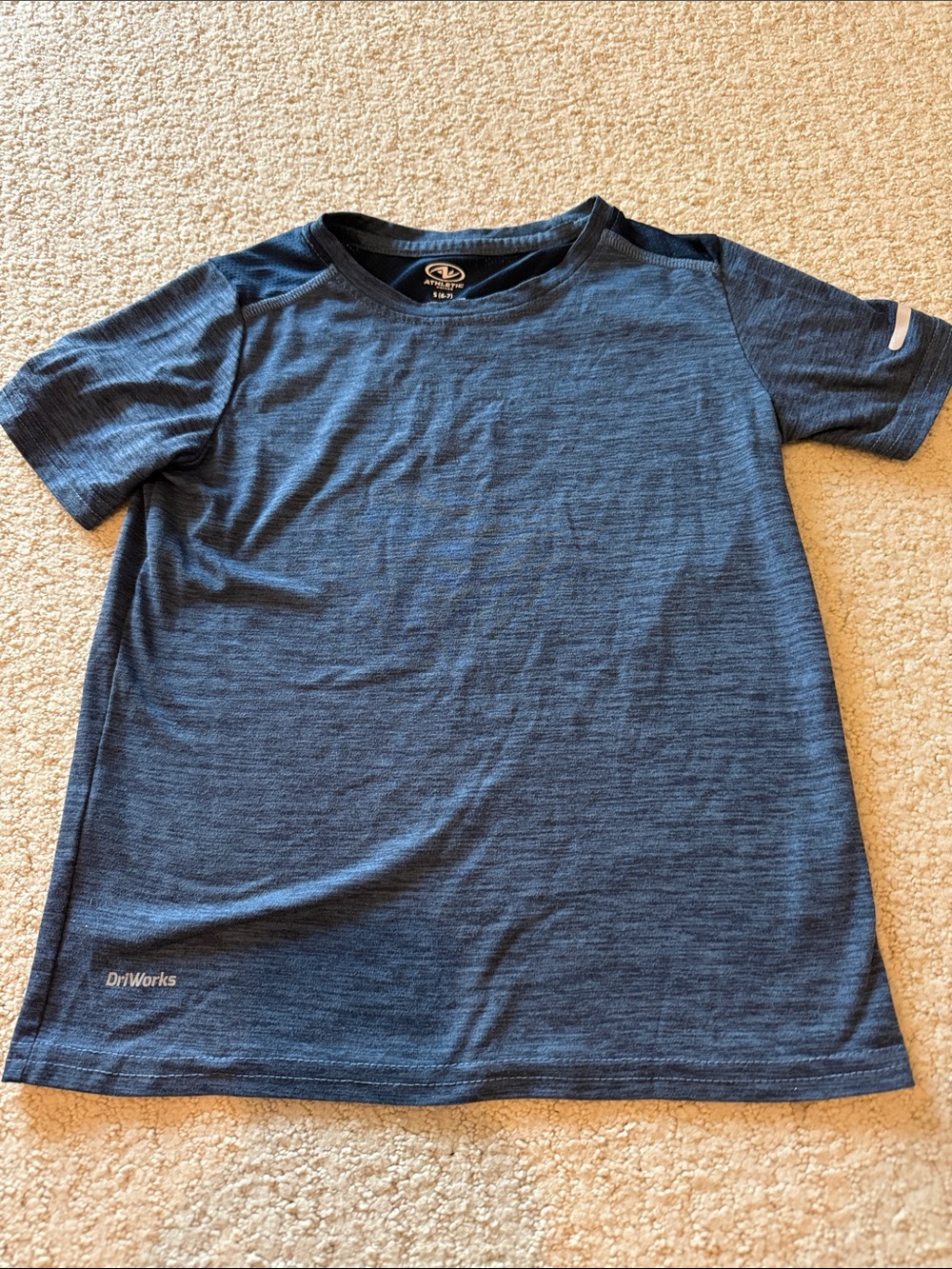 Athletic Works Navy Blue Heather Short Sleeve Tee
